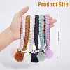 Globleland 6Pcs 6 Colors Handmade Braided Wrist Lanyard Pendant Decorations AJEW-GL0002-24-2