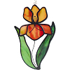 Bird of Paradise Flower Stained Acrylic Pendant Decoration HJEW-WH20003-24B-1
