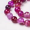 Natural Dyed Agate Beads Necklaces NJEW-F139-6mm-16-2