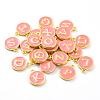 Initial Letter A~Z Alphabet Enamel Charms ENAM-Q437-14-2