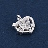 925 Sterling Silver Micro Pave Cubic Zirconia Pendants STER-Q002-02A-2