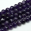 Natural Amethyst Round Bead Strands G-L170-12mm-02-1
