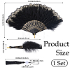 Plastic Folding Fan with Tassels AJEW-WH20130-170B-2