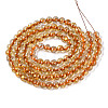 Crackle Transparent Glass Beads Strands GLAA-N030-8mm-01G-2