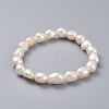 Natural Pearl Stretch Bracelets BJEW-JB04539-1