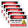 5Pcs Waterproof PVC Warning Sign Stickers DIY-WH0237-026-1