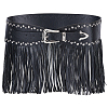1Pc Adjustable PU Leather Waist Tassel Belts AJEW-CL0005-13-1