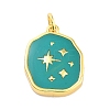 Real 18K Gold Plated Rack Plating Brass Enamel Pendants KK-M293-29G-03-1