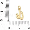 Brass Micro Pave Clear Cubic Zirconia Charms KK-D289-66G-U-3