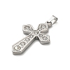 304 Stainless Steel Charms with Rhinestone STAS-Q343-16P-2