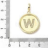 Brass Micro Pave Clear Cubic Zirconia Pendants KK-L253-17G-W-3