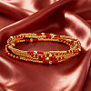 5Pcs Boho Glass Seed Multi-Strand Beaded Stretch Bracelet XH2796-3