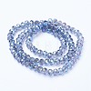 Electroplate Transparent Glass Beads Strands EGLA-A034-T4mm-Y02-2