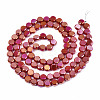 Electroplate Opaque Solid Color Glass Beads Strands EGLA-T020-07L-2