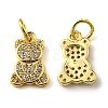 Rack Plating Brass Micro Pave Cubic Zirconia Charms KK-D036-02G-1