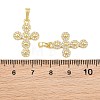 Brass Micro Pave Clear Cubic Zirconia Pendants CU-CBA48B8-01G-C-3