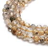 Natural Gold Rutilated Quartz Beads Strands G-G161-A16-05-4