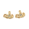 Brass Micro Pave Cubic Zirconia Charms X1-KK-C099-01F-G-1