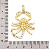 Brass Micro Pave Cubic Zirconia Pendants KK-E108-28G-3