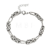 Unisex 304 Stainless Steel Byzantine Chains Bracelets BJEW-G790-05P-4