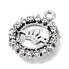 UV Plating Alloy Crystal Rhinestone Pendants RB-CBAD37D-08P-2