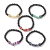 5Pcs Round Natural Gemstone Beads Stretch Bracelet Sets for Men Women BJEW-JB10980-4