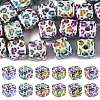30Pcs UV Plating Opaque Acrylic Beads OACR-FS0002-56-1