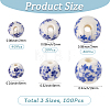 3 Styles Handmade Printed Porcelain Beads PORC-SP0001-09-2