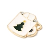 Christmas Theme Rack Plating Alloy Enamel Charms X-PALLOY-O109-29LG-2
