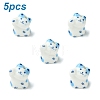 5Pcs Handmade Bright Glazed Porcelain Beads PORC-YW0001-31C-1