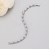 Brass & Clear Cubic Zirconia Link Chain Bracelets WG4C692-04-1