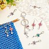 Alloy Enamel & Acrylic Pendant Locking Stitch Markers HJEW-AB00121-4