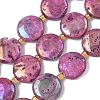 Electroplated Natural Druzy Geode Crystal Beads Strands G-G459-04I-1