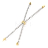 Adjustable Round Braided Microfiber Leather Cord Bracelet Making KK-CBAC260-01G-24-2
