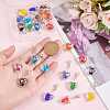 24Pcs 12 Colors Handmade Luminous Lampwork European Dangle Charms PALLOY-AB00086-3