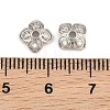 Brass Micro Pave Clear Cubic Zirconia Bead Caps CU-CBA6A75-26P-3