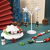 46Pcs 11 Style Christmas Handmade Lampwork Beads LAMP-TA0001-16-16