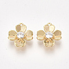 Brass Cubic Zirconia Charms KK-S350-289-1