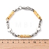 201 Stainless Steel Byzantine Chain Bracelets BJEW-B078-159GP-3