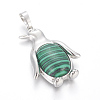 Synthetic Malachite Pendants G-L512-A20-2