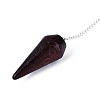 Walnut Wood Cone Pointed Dowsing Pendulums AJEW-Q005-02-2