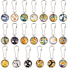 2Sets 2 Style 304 Stainless Steel Pendants Keychain KEYC-BC0001-05-1