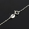 Anti-Tarnish Trendy Unisex Rhodium Plated 925 Sterling Silver Chain Necklaces STER-M034-B-19-4