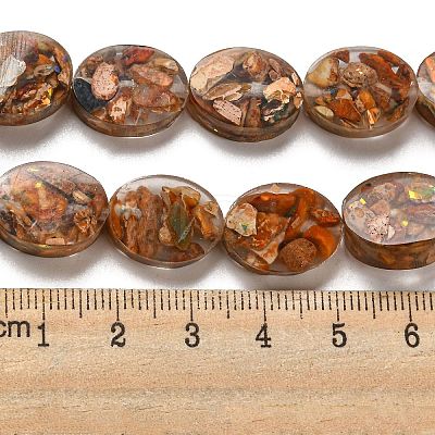 Dyed Natural Imperial Jasper with Resin Beads Strands G-G083-A04-01-1