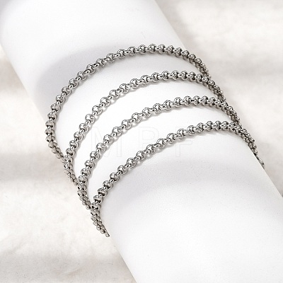 12Pcs 2MM 304 Stainless Steel Rolo Chain Necklaces for Men Women NJEW-H093-12P-1