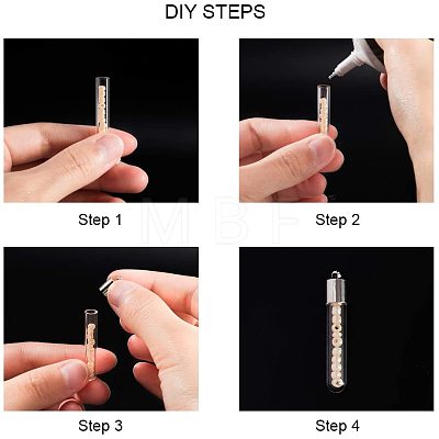Glass Bottle Pendants GLAA-PH0007-48P-1