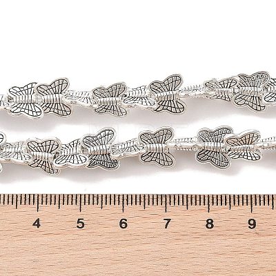Tibetan Style Butterfly Alloy Bead Strands TIBEB-O007-07-RS-1