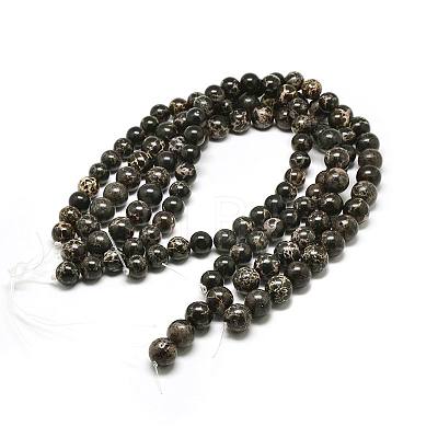 Round Natural Imperial Jasper Beads G-I122-4mm-11-1