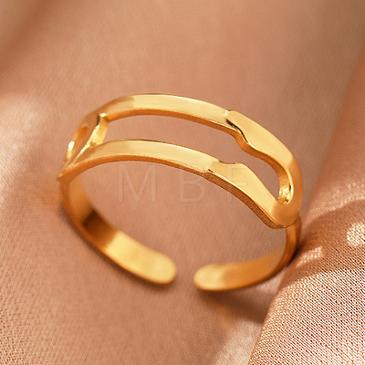 304 Stainless Steel Cuff Rings FS-WGFBCF4-07-1