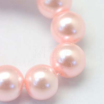 Baking Painted Pearlized Glass Pearl Round Bead Strands X-HY-Q003-10mm-70-1